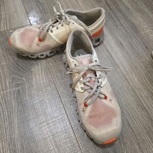 On Running Women's Athletic Shoes - Gray and Orange